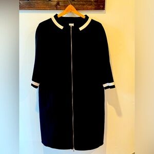 Armani Collezioni Black and White zipper shift dress Size 6